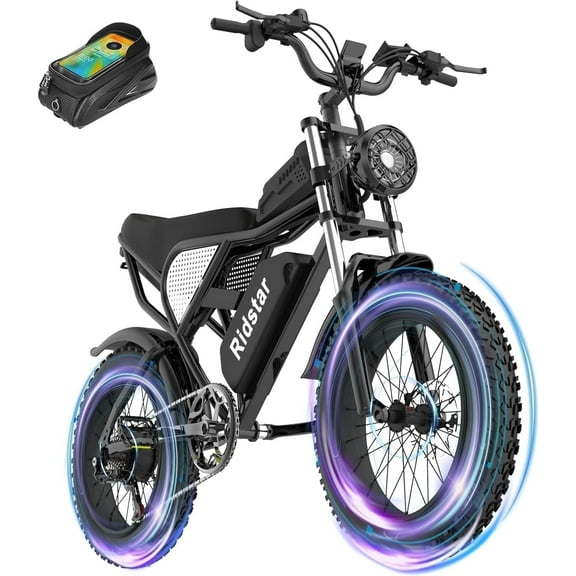 750W MTB Electric Bicycle 48V 20Ah Removable Battery E-Bike，Electric Bike for Adults 20" Fat Tire Electric Motorcycle, Shimano 7 speed Full Suspension Electric Bicycle UL2849