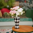 thumbnail image 6 of Black and White  Vase, Mid Century Modern Striped Small Vases for Flower&pampas Grass Centerpiece, Black White Checkered Vase for Dining Table Kitchen Tabletop Minimalist Decorative, 6 of 10