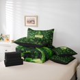 thumbnail image 6 of Feelyou Lucky Gnome Bedding Comforter Set 7 Pieces, Spring Shamrock Plant Full Bedding Set, 6 of 8