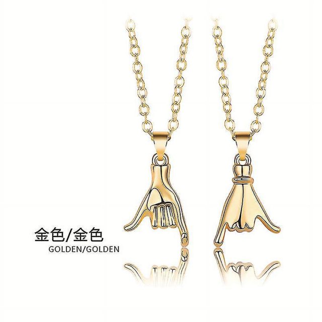 Collares a juego para parejas, 2 uds., collares de relación para mejor amigo, novio, alma gemela, colgante con gancho