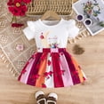 thumbnail image 2 of PMVFHDE Couverture de Réception avec Bandeau Fille Ensemble d'Été Mignon Sim Ple Moon Rose Manches Courtes T-Shirts + Jupe Rose Ensemble Deux Pièces Tenue d'Hiver Rouge, 18-24 Mois, 2 of 9