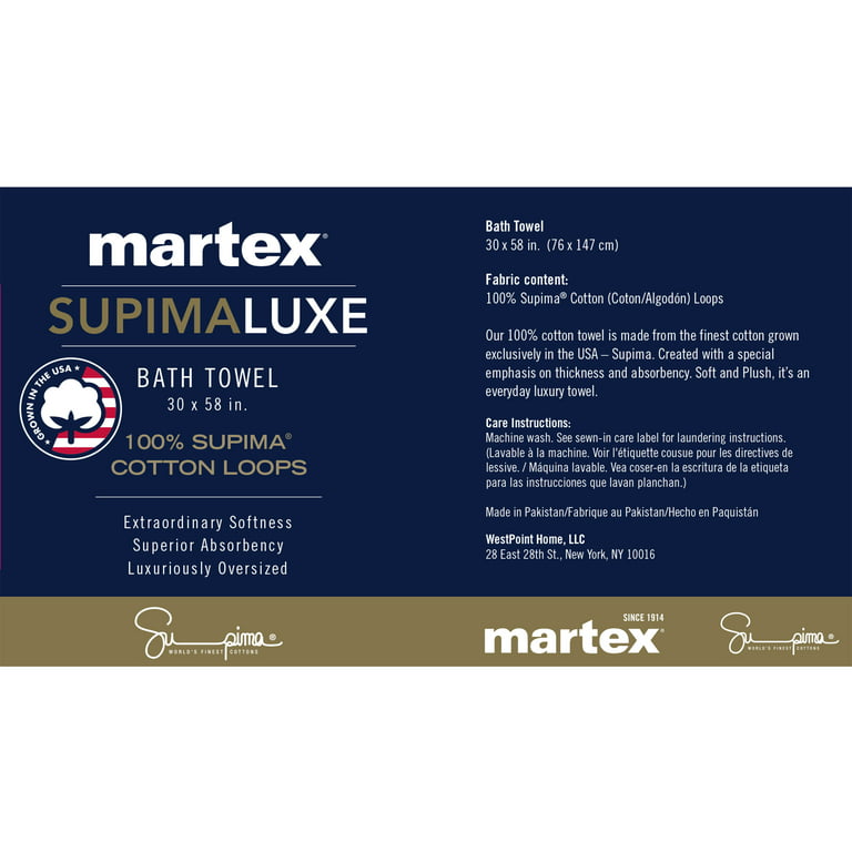 Martex Dark Brown Supima Luxe 6-Piece Towel Set