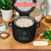 Beautiful 14-Cup Cooked, 6-Cups Uncooked Electric Rice and Grain Cooker, EverGood Non-Toxic Ceramic Nonstick Coating, Black Sesame by Drew Barrymore