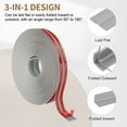 thumbnail image 3 of Uxcell Wall Corner Protector 0.8" x 19.7 ft, Self Adhesive Wall Guard Gray, 3 of 6