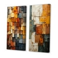 thumbnail image 3 of Designart "Earthy Euphony Hardedge Art wall decor II" Hard Edge Painting Wall Art Set Of 2 - Multi-Color Abstract Wall Decor Set Of 2, 3 of 6