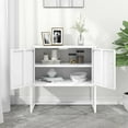 thumbnail image 2 of vidaXL Sideboard Storage Buffet Cabinet for Kitchen Living Room Entryway Steel, 2 of 11