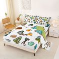 thumbnail image 2 of Erosebridal Kids Teens Jungle Adventure Bed Sheets 4pcs,Boys Girls Woodland Camping Theme King Sheets, 2 of 5