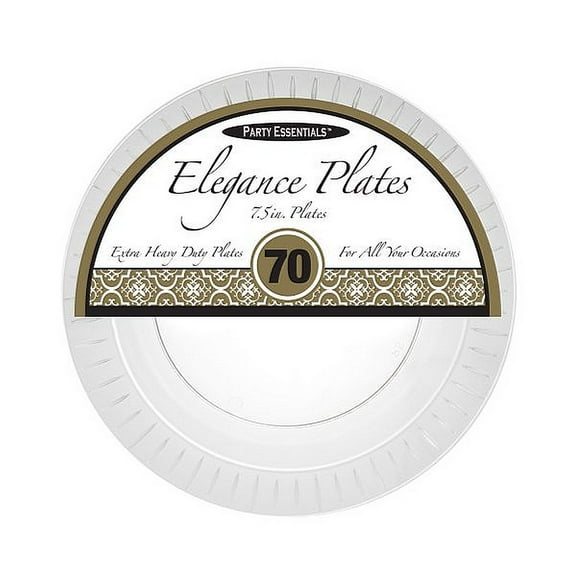 1 - Party Essentials 7.5" Elegance Salad Plates - Clear 70 Ct.