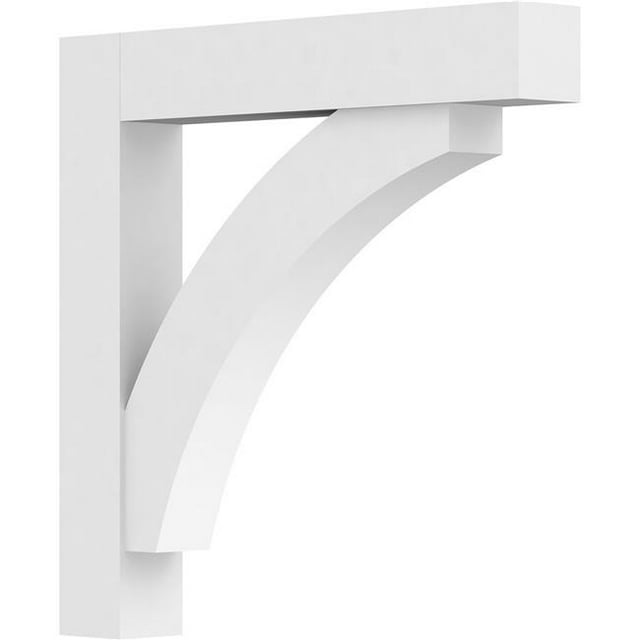 Ekena Millwork BKTP03X24X24THR05 Standard Thorton Architectural Grade PVC Bracket with Block Ends - 3 x 24 x 24 in.