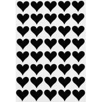 Royal Green Heart Stickers Embellishments 19mm Black Heart Shaped Labels 3/4 inch - 600 Pack