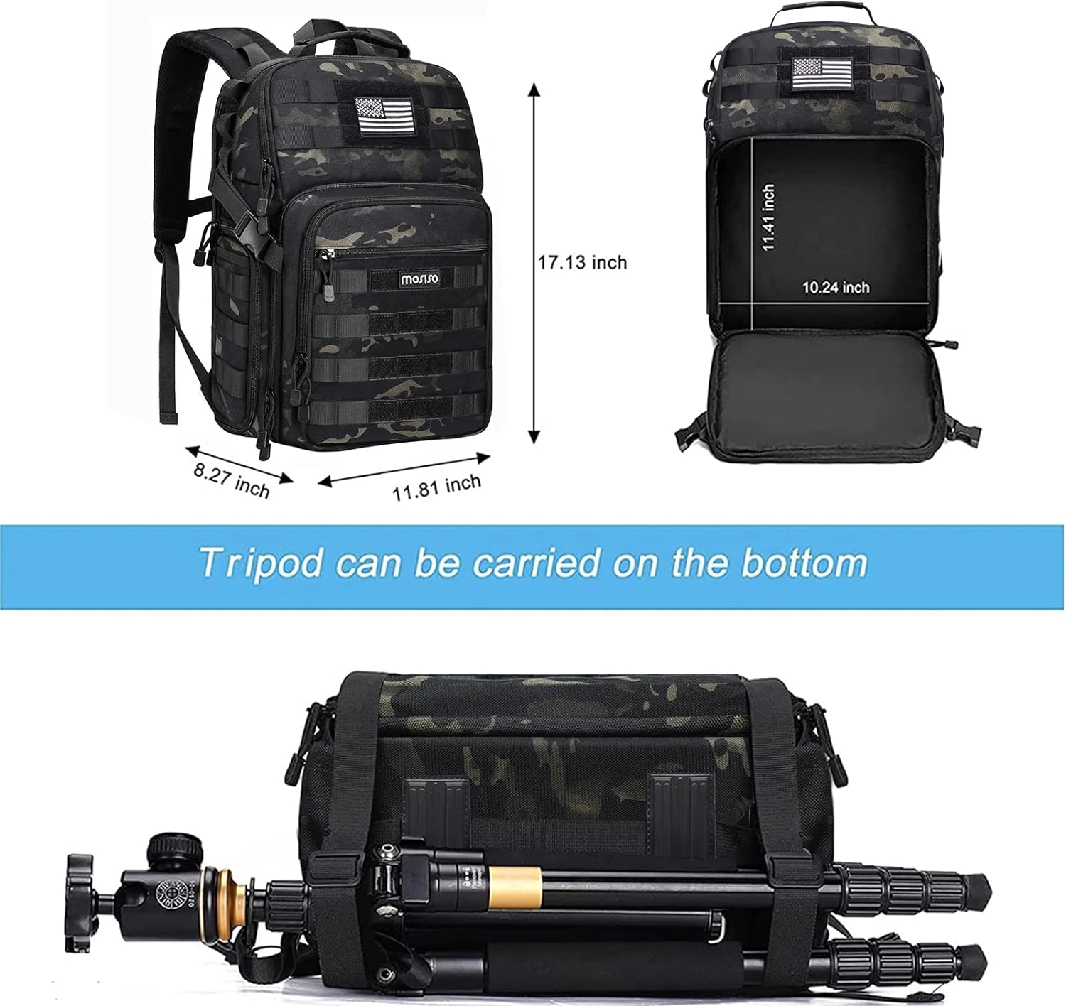 Mosiso Camera Backpack Professional DSLR/SLR/Mirrorless Camera Bag with Laptop Compartment for Canon/Nikon/Sony