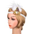 thumbnail image 4 of Party Headband Rhinestone Feather Flapper Headband Hair Band for Thanksgiving, 4 of 4