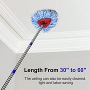 Spin Mop Replacement Handle for O Cedar - 4-Section 32 to 58 Mop Handle Replacement Stick Compatible with O-Cedar, EasyWring Mop Refills/Base