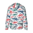 thumbnail image 3 of Uemuo Colorful Shark Pattern Women's Full Zip UPF 50+ Sun Protection Hoodie Jacket Long Sleeve Sun Shirt Hiking Outdoor Performance with Pockets-3X-Large, 3 of 9