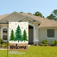 thumbnail image 2 of JOOCAR Welcome Winter Christmas Garden Flag with Pine Trees and Snow for Winter Christmas Home Outdoor Garden Yard Door Decor 12x18 inch, 2 of 5