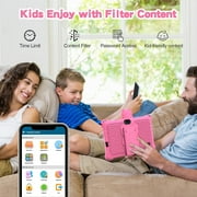 Kids Tablet 7 inch 32GB WiFi Android 13 Tablet For Kids| Bluetooth | Parental Control | Pre-Installed Learning Tablet Apps for Toddlers Children | with Shockproof Case(Pink)