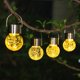 thumbnail image 1 of GIGALUMI Paquete de 8 luces solares colgantes, luces de decoración navideña con bola colgante de vidrio agrietado multicolor, luces solares para exteriores, linternas solares impermeables para jardín,, 1 of 4