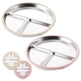 thumbnail image 3 of Stainless Steel Baby Plate with Suction Cup and Removable Lid, 3 of 5