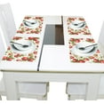 thumbnail image 4 of Strawberries with Floral 4 PCs Placemats Set Linen Non-Slip Table Mat Rectangular Washable for Dining Kitchen Party 12"x18", 4 of 8