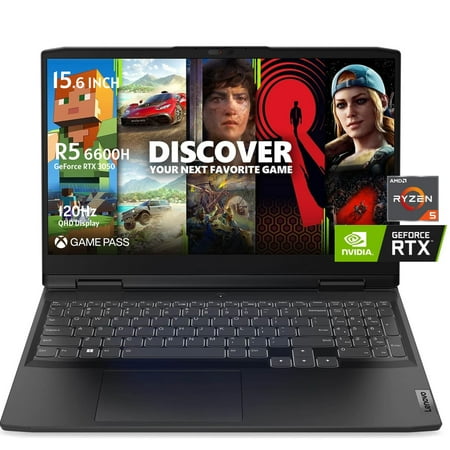 Lenovo 2023 Newest IdeaPad Gaming 3 Laptop, 15.6" FHD 120Hz Display, AMD Ryzen 5 6600H (up to 4.5GHz, 6 cores), NVIDIA GeForce RTX 3050, 8GB DDR5 RAM, 256GB SSD, WiFi 6, Bluetooth, Windows 11 Home