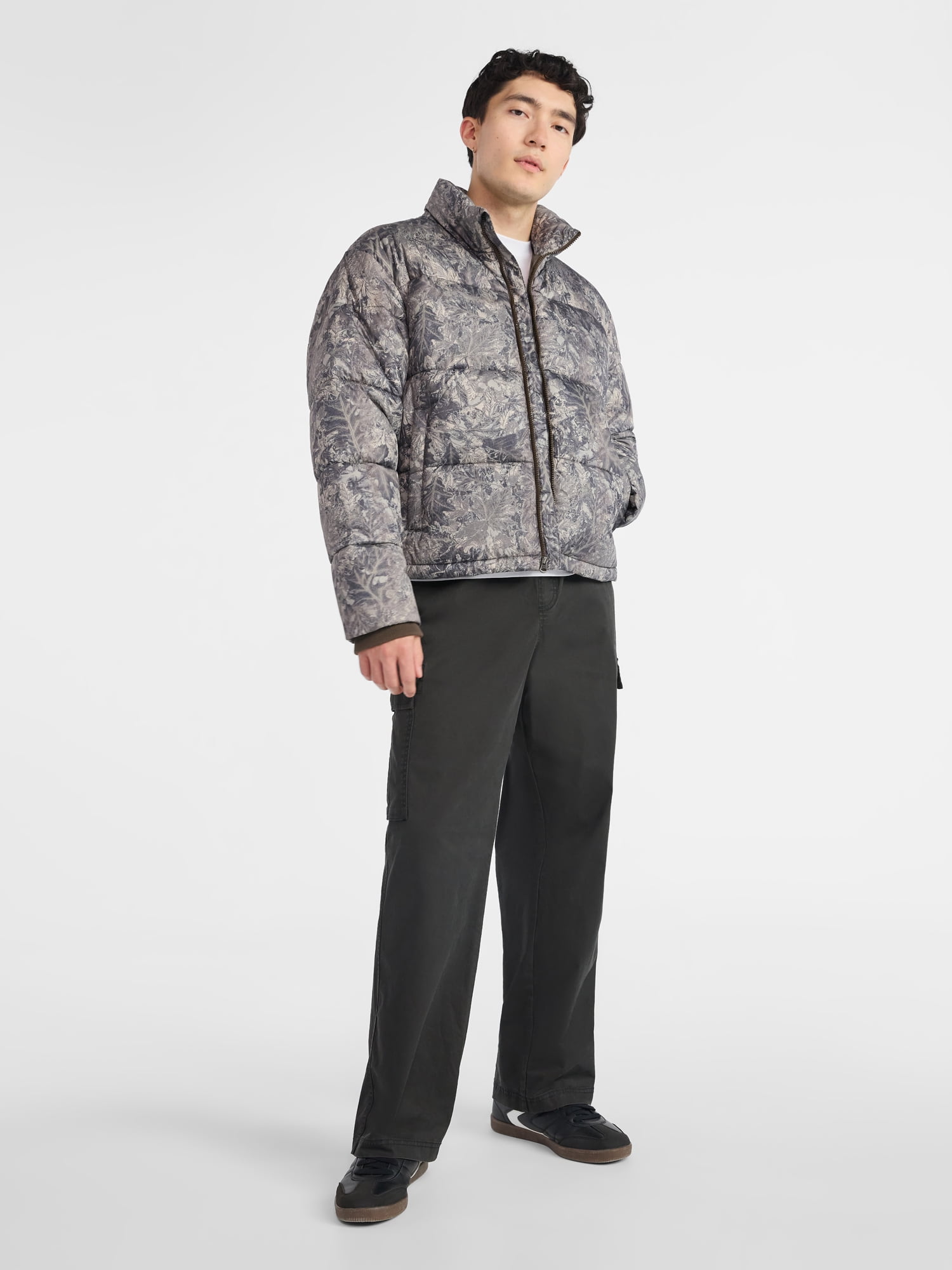 No Boundaries Men's and Big Men's Puffer Jacket, Size S-3XL