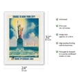 thumbnail image 2 of Cruise to New York City - Statue of Liberty - Moore-McCormack Lines - Vintage Ocean Liner Travel Poster by C. A. Rosser c.1950s - Japanese Unryu Rice Paper Art Print 24 x 32 in, 2 of 4