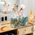 thumbnail image 6 of White Blossom Branch Bathroom Canisters Set of 4 Translucent Plastic Storage for Cotton Pads and Floss, 6 of 7