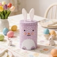 thumbnail image 5 of Easter Bunny Tin Decorative Box, Home Candy Jar Storage Gift Box, Metal Tin Bucket Ornament for Easter Treats Trinkets, Stackable Desktop Organizer, Purple, 5 of 6