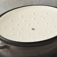 thumbnail image 3 of BergHOFF Neo Cast Iron 8qt. Oval Dutch Oven 13" with Lid, Oyster, 3 of 9
