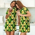 thumbnail image 4 of Naloa Avocado Print Women Nightgowns,Womens Loungewear,Short Sleeve Sleepwear,Comfy Ladies Nightdress, 4 of 6