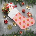 thumbnail image 6 of SKYSONIC Strawberry Christmas Stocking Personalized Large Candy Stocking Hanging Gift Xmas Stockings Decoration for Family Holiday Party Ornaments Decor Fireplace, 6 of 7