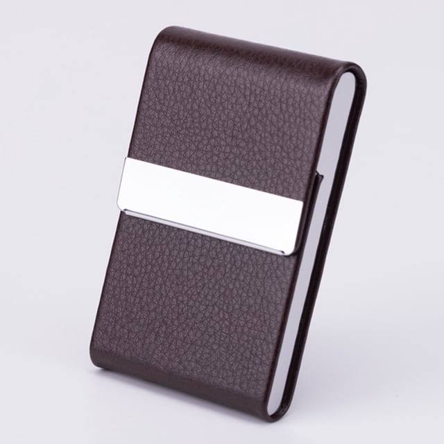 Tool Series Business Card Holder PU Leather Business Card Case Name Card Holder Slim Metal Pocket Card Holder With Shut