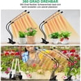 thumbnail image 5 of Lámpara para plantas de 2 piezas (sin adaptador), luz de espectro completo, 3000 K, 5000 K, 660 nm para plantas de interior con temporizador de 3/9/12 h, 10 niveles de brillo, 3 modos, ideal para plan, 5 of 5