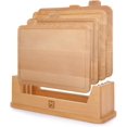 thumbnail image 1 of Muja Juego de 4 Tablas para Picar, Juego de Tablas para Picar Cocina con Soporte, Perfectas Como Herramientas y Gadgets de Cocina, para Preparar Carne, Queso, Verduras y Frutas,Madera, 1 of 12