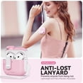 thumbnail image 2 of for AirPods 4 Case with Phone Stand, Pink Case Compatible with Apple AirPods 4th Gen 2024, Secure Lock & Magnetic Lid, with Cleaning Kit & Lanyard, Cute Cover for Women Girly, Drop-Proof, 2 of 6