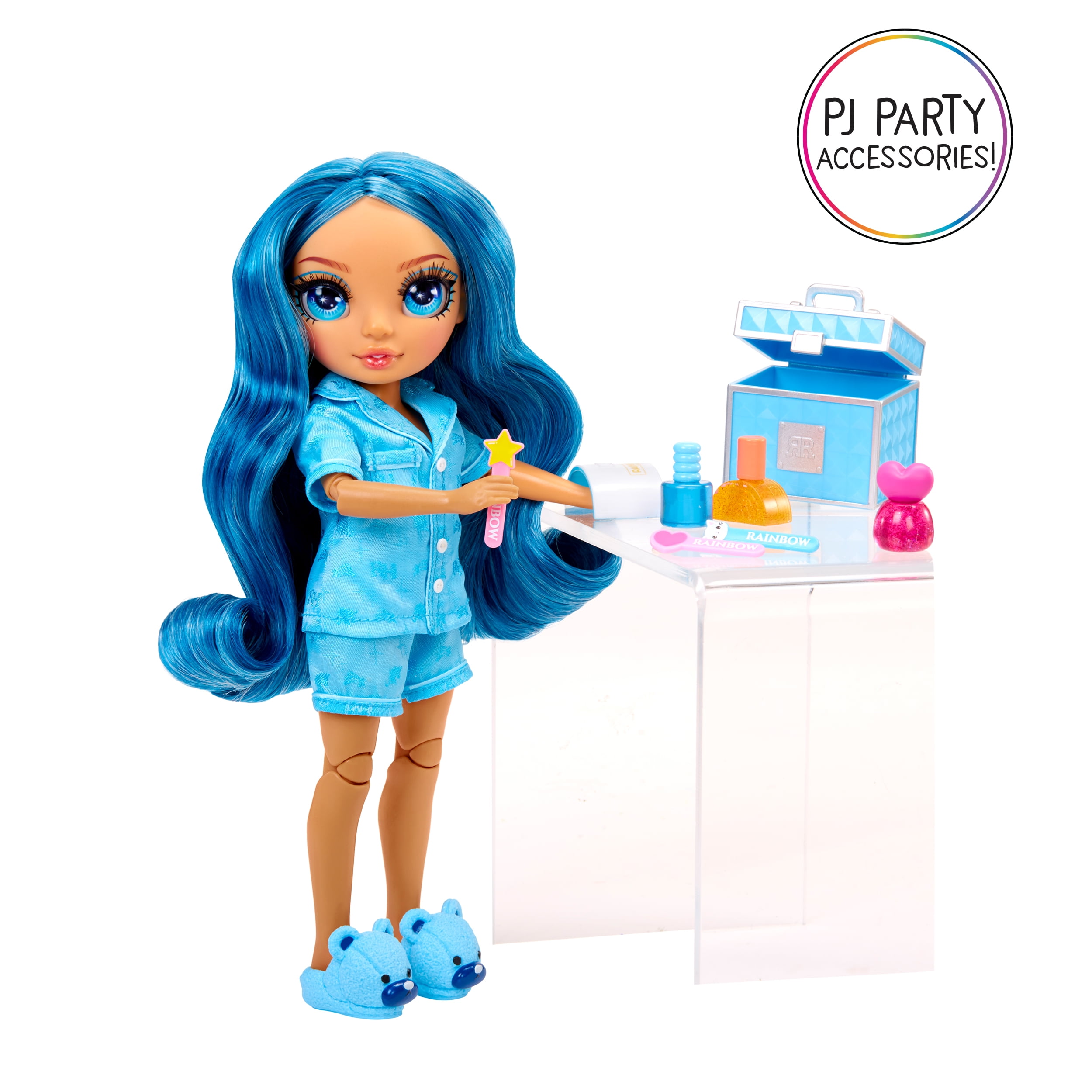 Rainbow High Jr High PJ Party Skyler, Blue, 9” Posable Doll, Ages 412  (图5) Rainbow High Jr High PJ Party Skyler, Blue, 9” Posable Doll, Ages 412  (图5)