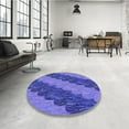 thumbnail image 4 of Ahgly Company Machine Washable Indoor Rectangle Transitional Purple Area Rugs, 8' x 12', 4 of 7