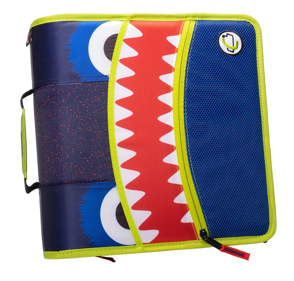 DRing Binders Blue New Version Z176BLU Caseit ZBinder TwoinOne 1.5Inch DRing Zipper