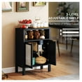 thumbnail image 6 of Sideboard Buffet Cabinet, Modern Accent Cabinet with Storage, Coffee Bar Cabinet, Distressed Black - Adjustable Shelf, 6 of 9