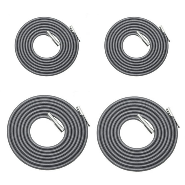 CIMAXIC 4pcs Deck Chair Rope Deck Chair Accessories Chaise Longue Rope Chaise Elastic Rope (Grey),55.12"X0.12"X0.12"