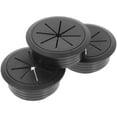 WSTEER 3 pcs Desktop Wire Hole Cover Round Cable Hole Plugs Plastic