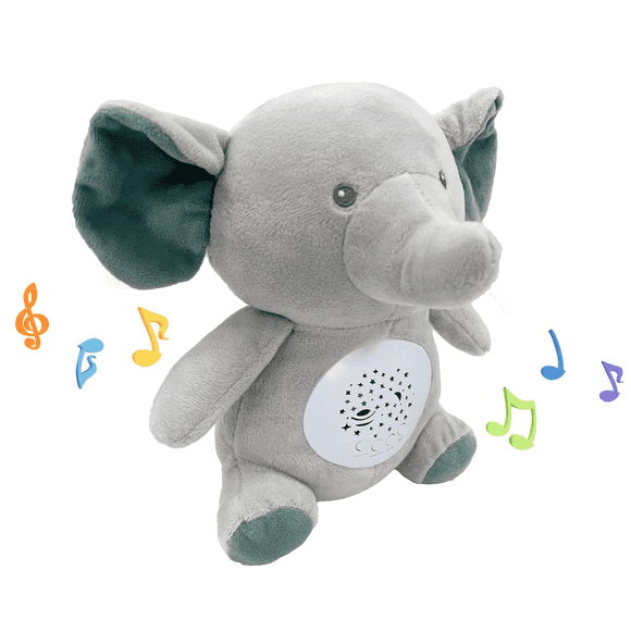 Richgv Jouet Apaisant pour le Sommeil de Bébé, Machine Sonore Portable Apaisant pour Bébé Jouet Nouveau-Né avec Projecteur Bruit Blanc, Aide au Sommeil pour Bébé avec Musique Lumière Jouet Éléphant pour Nouveau-Nés Tout-Petits