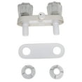 thumbnail image 2 of Phoenix Shower Control Valve PF223242 2 Valve; Single Piece Wall Mount; 1/4 Turn Washerless Valve; 4 Inch Center Distance; 2 Hole Application; 2 Clear Crystal Acrylic Knob Handle; White, 2 of 2