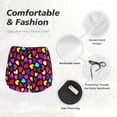 thumbnail image 4 of Balery Colorful Hearts Pantalones cortos deportivos para mujer con forro y dos bolsillos, elásticos, para entrenamiento, gimnasio, yoga-XX-Large, 4 of 7