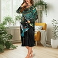 thumbnail image 5 of Yuyamidu Boho Robes for Women Long Sleeve Nightgowns Hummingbird Mid-Calf Length Bathrobes Fashion Spa Robes Soft Crewneck Nightgown for Girls Size M, 5 of 7