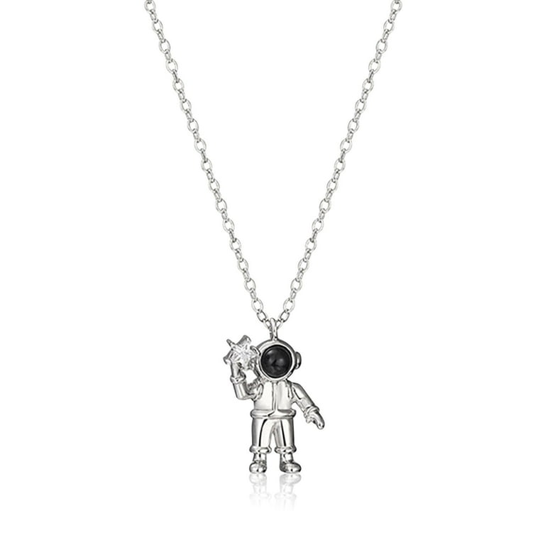 Necklaces for Women Astronaut Necklace Male And Female Students Boudoir  INSTAGRAM Pendant Sweater Chain Hhip Hop Chain Sterling Silver Necklace 