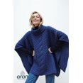 thumbnail image 2 of Aran Irish Poncho Supersoft Merino Wool Cowl Neck Cape Made in Ireland, One Size, 2 of 3