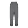 thumbnail image 4 of snilers Women's Sweatpants Active Elastic High Waist Loose Fitted Linen Running Jogger Sweatpant with Pockets, 4 of 6