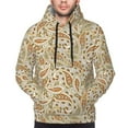 thumbnail image 2 of Bingfone Paisley Floral 1 Men's Drawstring Hoodie Long Sleeve Pocket Sweatshirts-X-Large, 2 of 6