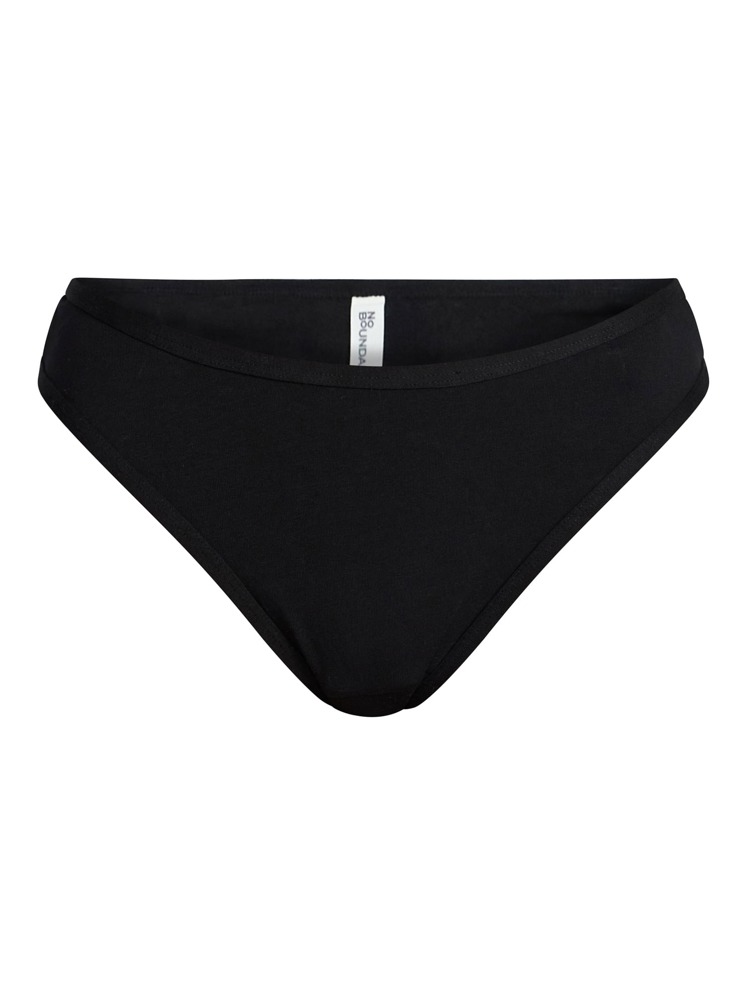 No Boundaries Cotton Blend Hi Cut Thong Panties, Women's XS-XXXL